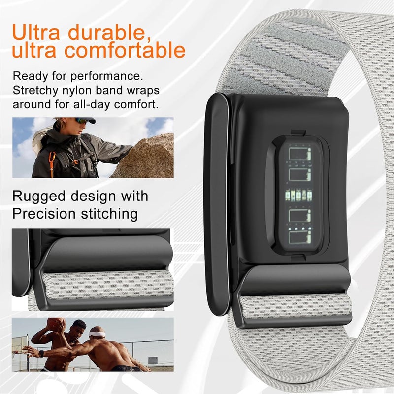 surundo Nylon Sport Band Compatible with Whoop Band 4.0 Strap Men Women with Bumper Case, Breathable Nylon Adjustable Waterproof Replacement Wristbands Straps for Whoop 4.0 - Image 3